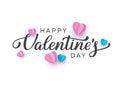 Happy Valentines day typography banner.