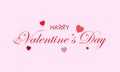 happy valentines day typography graphic design, with pink background