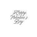 Happy Valentines Day. Typography poster. Handwritten calligraphy text.