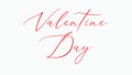 Happy Valentines Day typography poster with handwritten calligraphy text, isolated on white background