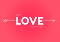 Happy Valentines Day typography poster. LOVE banner. Vector Royalty Free Stock Photo