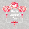 Happy Valentines day vector background.