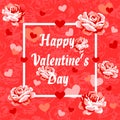 Happy Valentines day vector background.