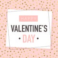 Happy Valentines Day. Vector greeting card design Royalty Free Stock Photo