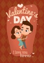 Happy Valentines day vector illustration