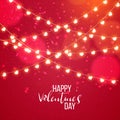 Happy valentines day and weeding design elements. Vector illustration. Pink Background With Ornaments, Hearts. Doodles and curls. Royalty Free Stock Photo