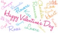 Happy Valentines Day Word Cloud