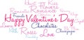 Happy Valentines Day Word Cloud