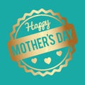 Happy Mother`s Day Postcard vector rubber stamp