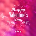 Happy Valentines Typography Background