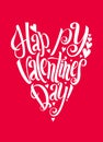 Happy Valentins Day lettering background