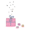 Happy valintines day sweet box with cakes