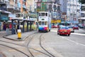 Happy valley tram terminus, hong kong Royalty Free Stock Photo