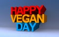 happy vegan day on blue