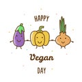 Happy Vegan Day. Vector illustration.