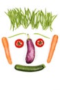 Happy vegetables face