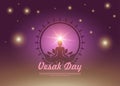 Happy Vesak day Buddha background illustration