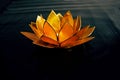 Happy Vesak Day Buddha Purnima Background. Candles during Vesak day celebration.