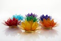 Happy Vesak Day Buddha Purnima Background. Candles during Vesak day celebration.