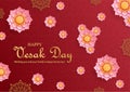 Happy Vesak Day with Oriental Asian elements