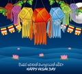 Happy Vesak Day Vector Illustrator