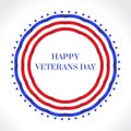 Happy Veterans Day. American Flag, Happy Veterans Day greeting card. U.S.A flag. Vector illustration Royalty Free Stock Photo