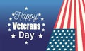 Happy veterans day, american flag memorial celebration Royalty Free Stock Photo