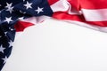 Happy Veterans Day. American flags against a white background Royalty Free Stock Photo