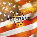 Happy Veterans day banner, american patriotic background. Independence day of America Royalty Free Stock Photo