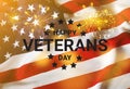 Happy Veterans day banner, american patriotic background. Independence day of America Royalty Free Stock Photo