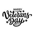 Happy Veterans day, hand lettering