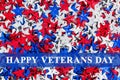 Happy Veterans Day greeting with stars Royalty Free Stock Photo