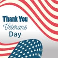 Happy veterans day, thank you American flag national celebration Royalty Free Stock Photo