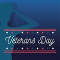 Happy veterans day, traditional patriotic celebration