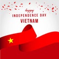 Happy Vietnam Independent Day Vector Template Design Illustration