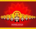 Happy vijay dashmi background with the face of ravan