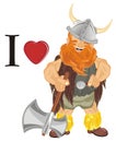 Viking and many signs Royalty Free Stock Photo