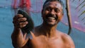 Happy village fisherman in kerala