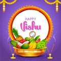 Happy Vishu new year Hindu festival celebrated in the Indian state of Kerala