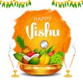 Happy Vishu new year Hindu festival celebrated in the Indian state of Kerala Royalty Free Stock Photo