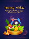 Happy Vishu new year Hindu festival celebrated in the Indian state of Kerala