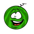 Happy watermelon cartoon