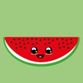 Happy watermelon Kawaii style for illustration