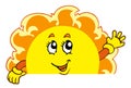 Happy waving Sun Royalty Free Stock Photo
