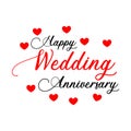 Happy wedding Anniversary greeting card. Royalty Free Stock Photo