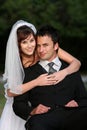 Happy Wedding Couple Royalty Free Stock Photo