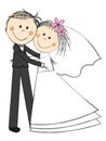 Happy wedding couple Royalty Free Stock Photo