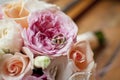 Happy wedding flowers of the bride Royalty Free Stock Photo