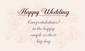 Happy wedding greeting card design style