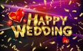 Happy wedding greeting card